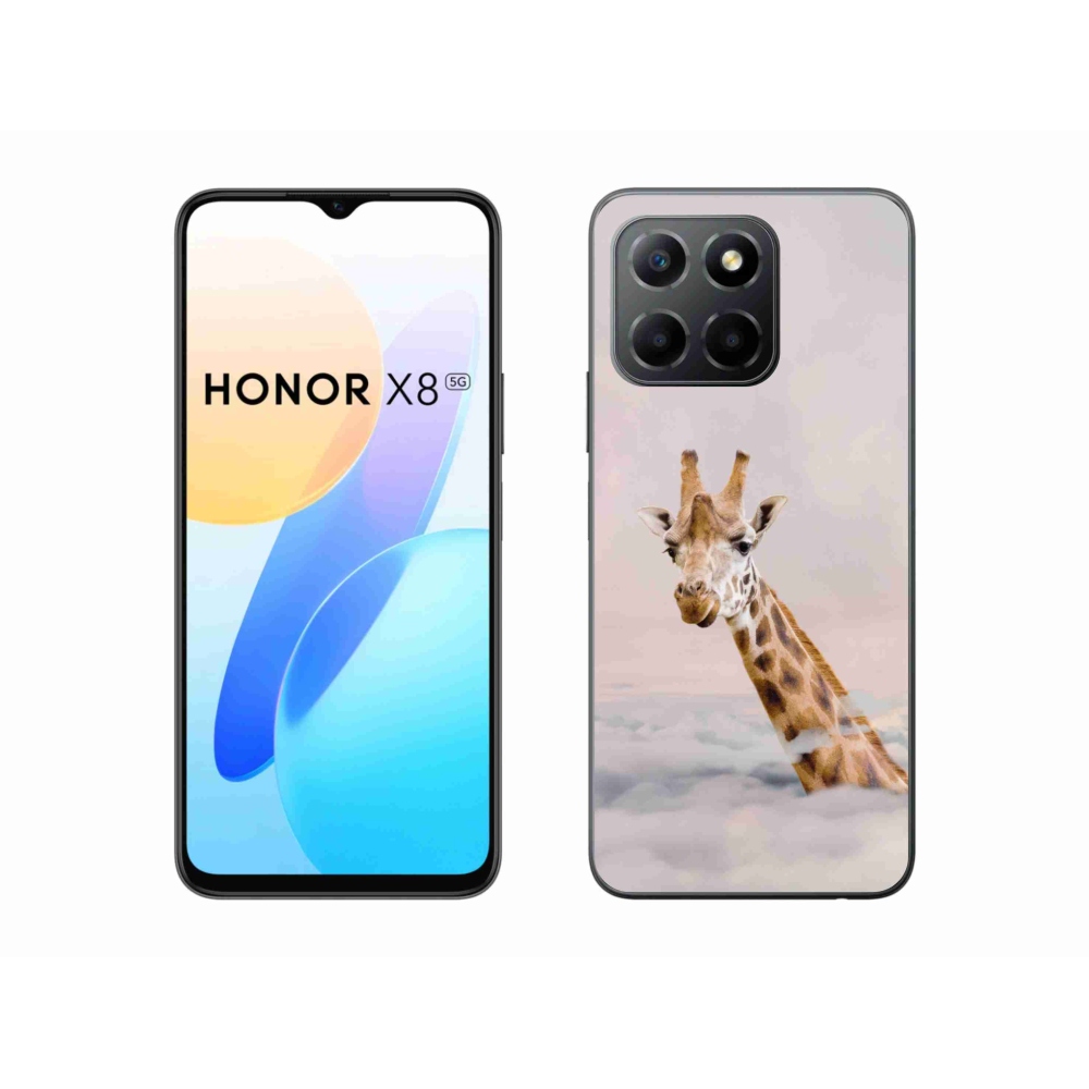 Gélový kryt mmCase na Honor X8 5G - žirafa v oblakoch