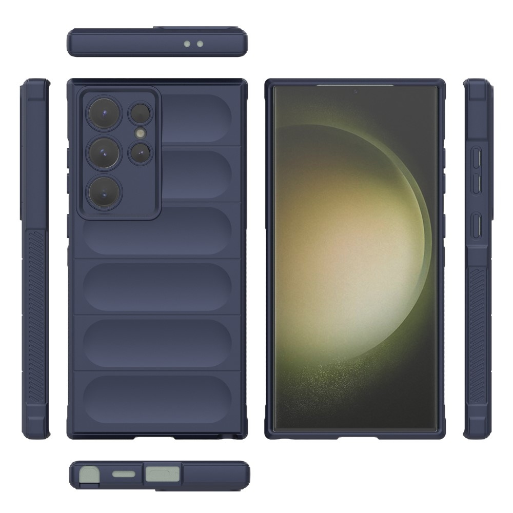 Rugg odolný gélový obal na Samsung Galaxy S24 Ultra - tmavomodrý