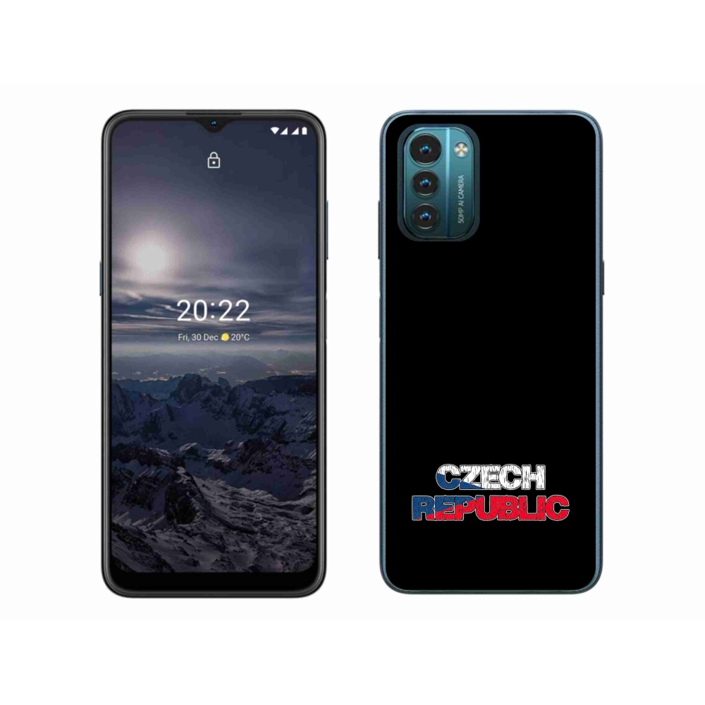 Gélový kryt mmCase na Nokia G11/G21 - Czech Republic čierne pozadie