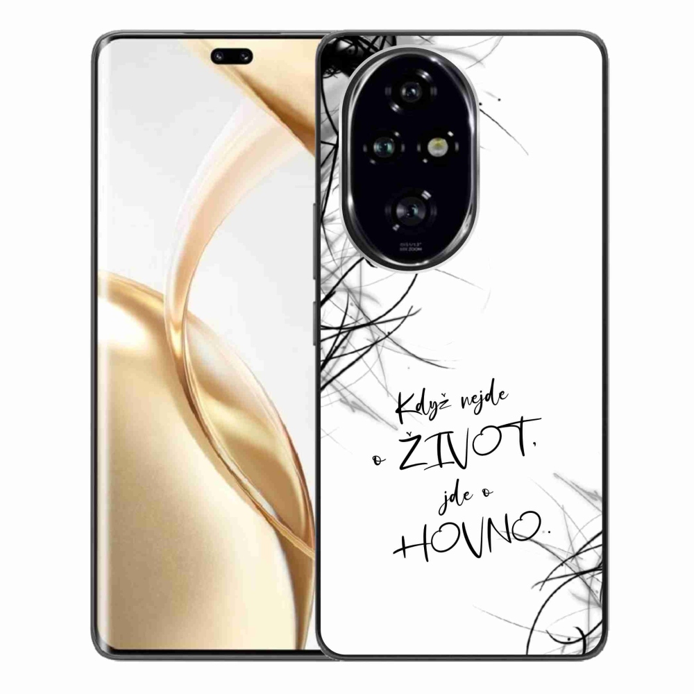Gélový kryt mmCase na Honor 200 Pro 5G - vtipný text 16 biele pozadie