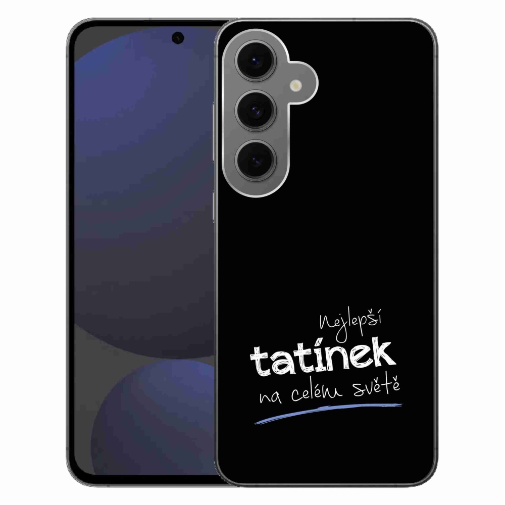 Gélový kryt mmCase na Samsung Galaxy S24 FE - najlepší otecko 4 čierne pozadie
