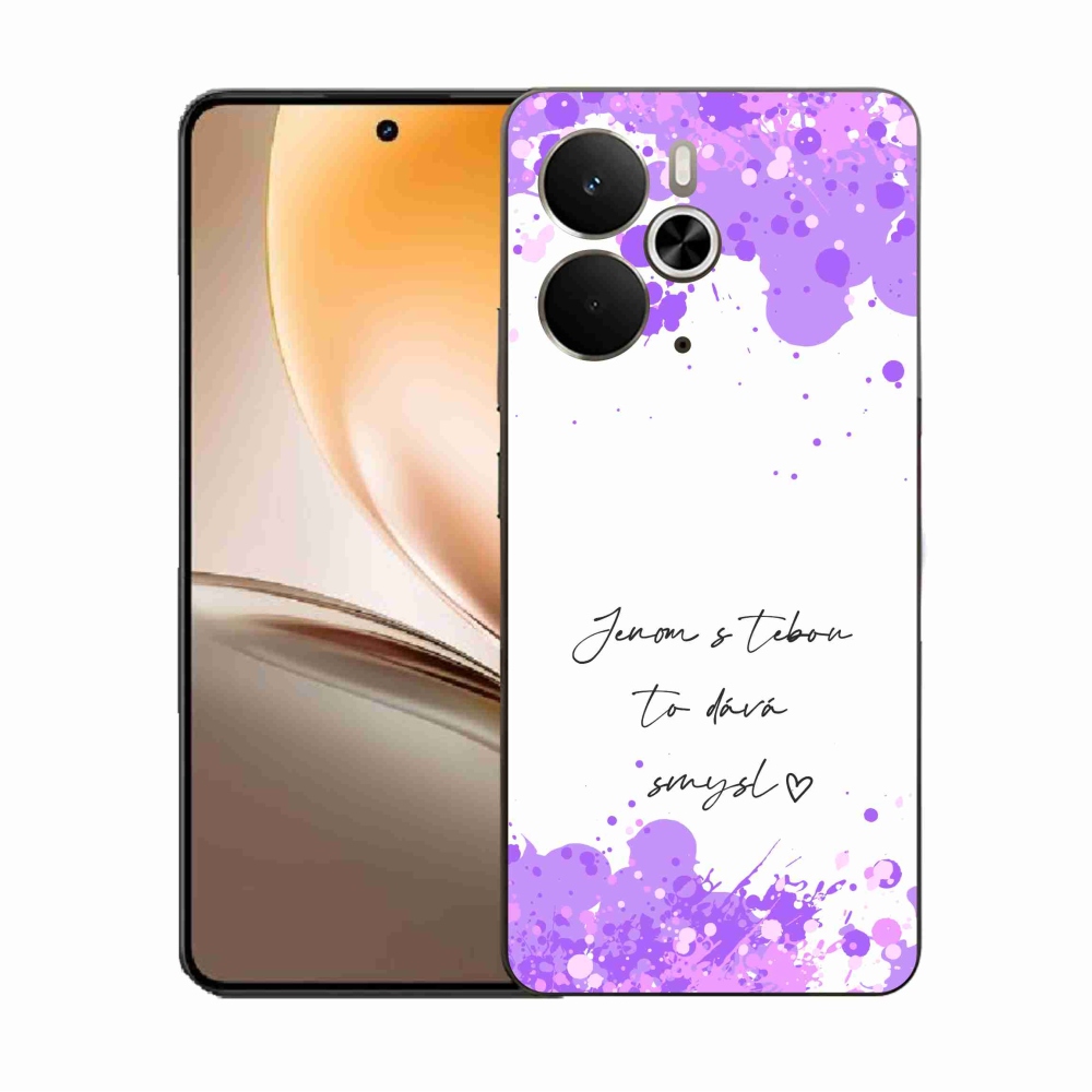 Gélový kryt mmCase na Realme 14 5G - zamilovaný text biele pozadie