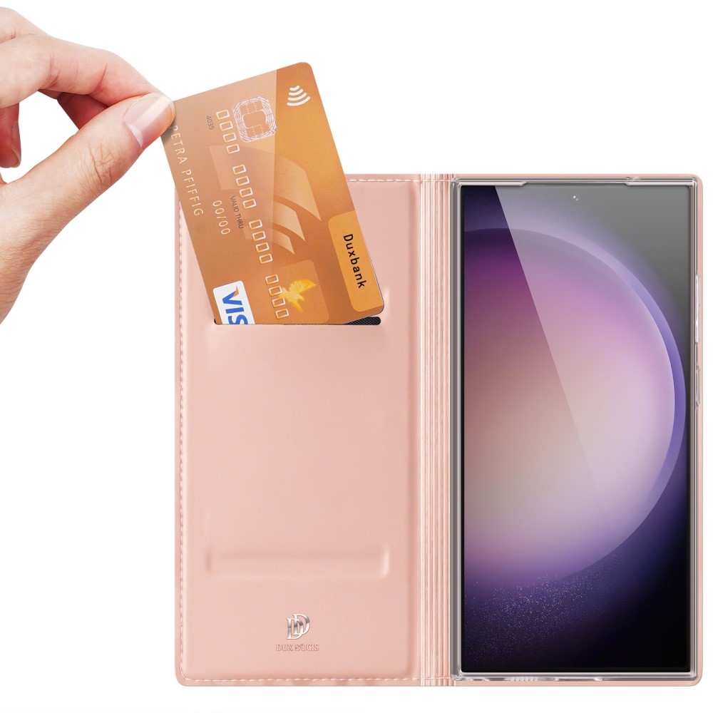 DUX knižkové púzdro na Samsung Galaxy S24 Ultra - ružovozlatý
