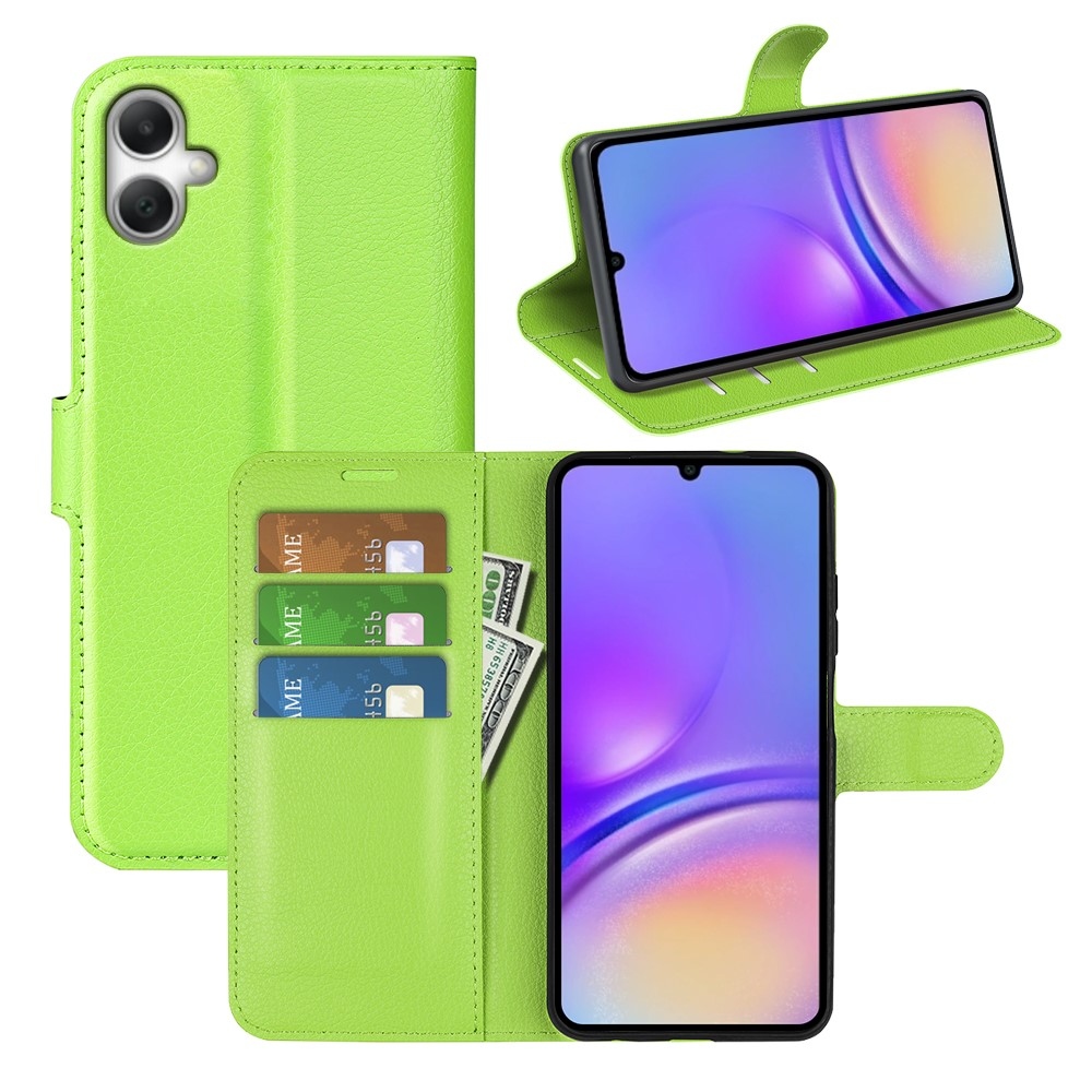 Litchi knižkové púzdro na Samsung Galaxy A07 4G - zelené