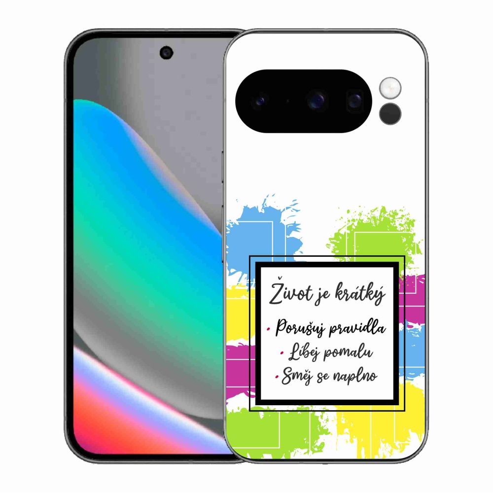 Gélový kryt mmCase na Google Pixel 10 Pro - citát 5 biele pozadie