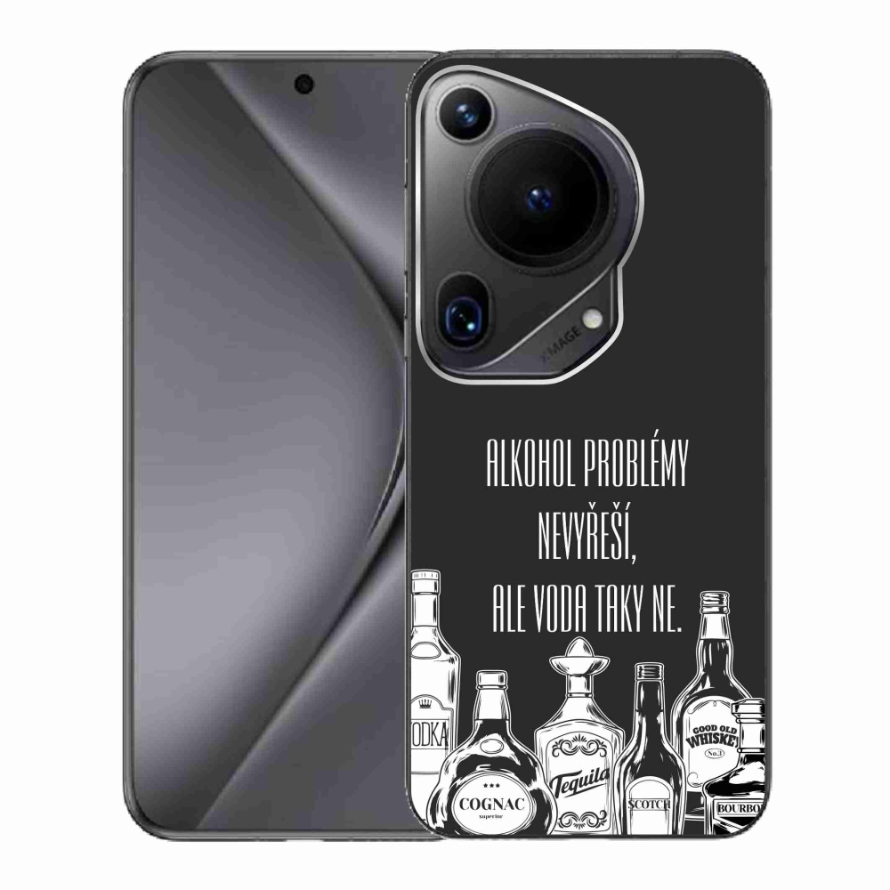 Gélový kryt mmCase na Huawei Pura 70 Ultra - vtipný text čierne pozadie
