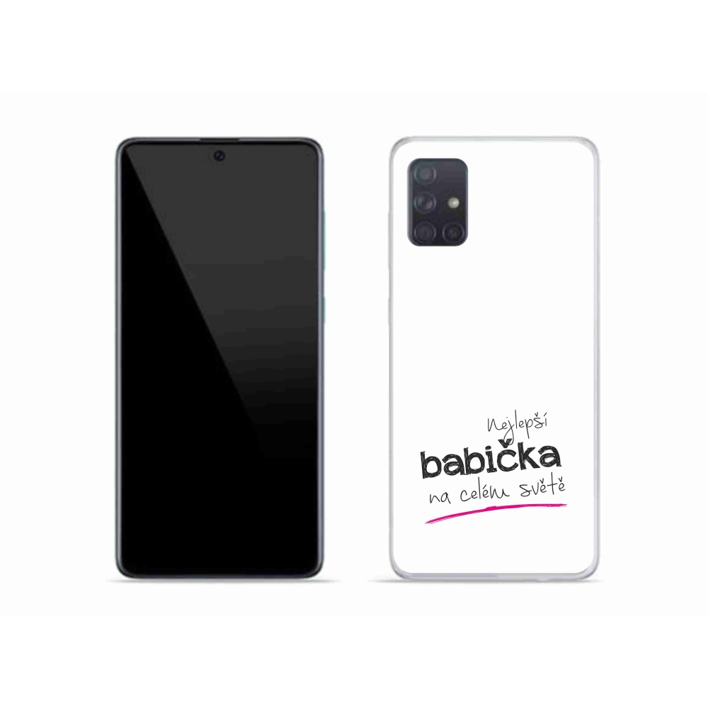 Gélový kryt mmCase na Samsung Galaxy A51 - najlepšia babička 4 biele pozadie