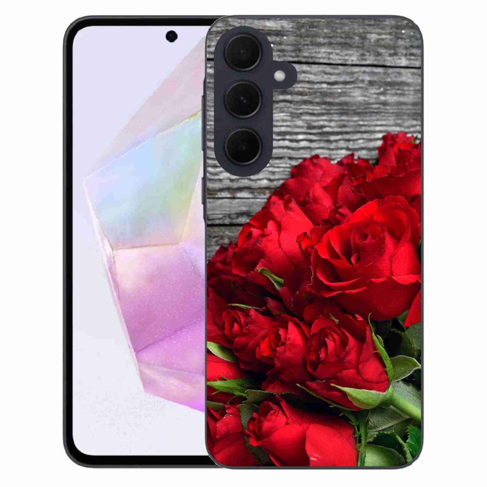 Gélový kryt mmCase na Samsung Galaxy A35 5G - červené ruže