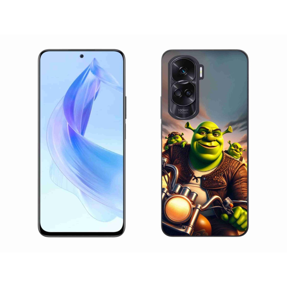 Gélový kryt mmCase na Honor 90 Lite - shrek na motorke