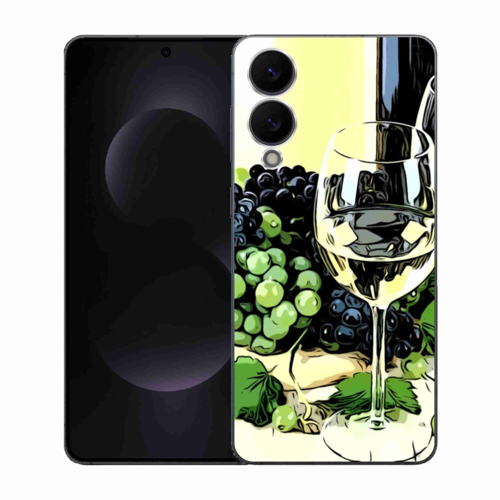 Gélový kryt mmCase na Samsung Galaxy S25 Edge - pohár vína