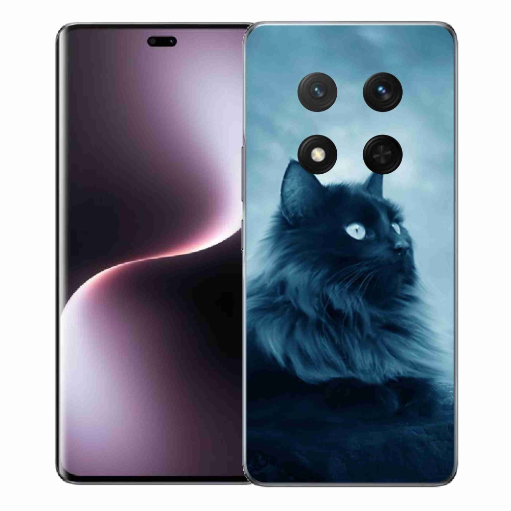 Gélový kryt mmCase na Honor Magic 7 Lite 5G - čierna mačka 1