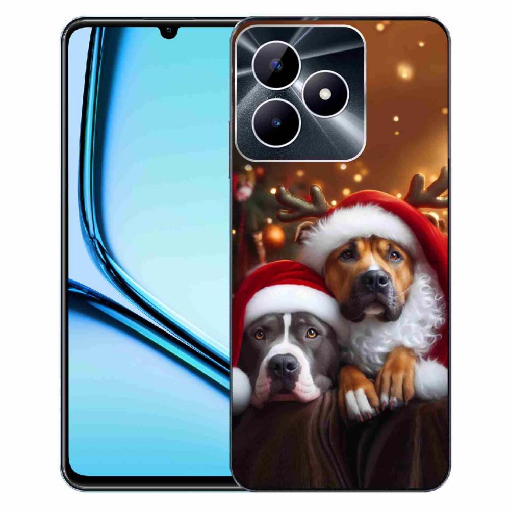 Gélový kryt mmCase na Realme Note 50 - vianočné psy