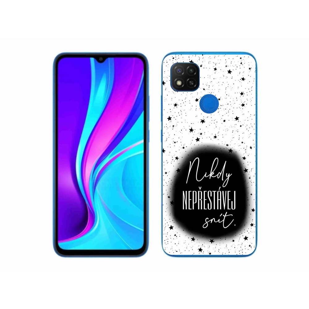 Gélový kryt mmCase na Xiaomi Redmi 9C - citát 1 čiernobiele pozadie