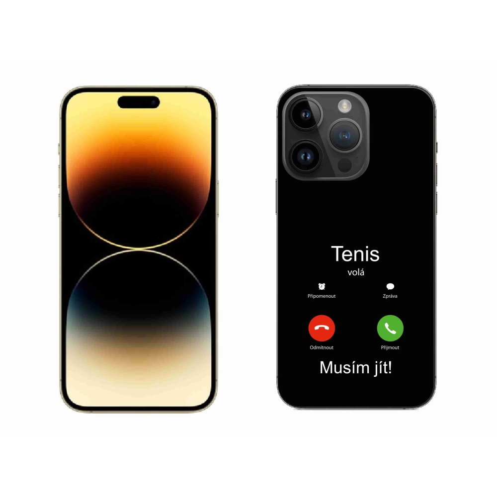 Gélový kryt mmCase na iPhone 14 Pro Max 6.7 - tenis volá čierne pozadie