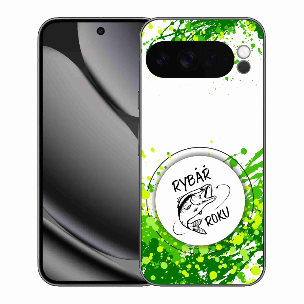 Gélový kryt mmCase na Google Pixel 10 Pro XL - rybár roku biele pozadie