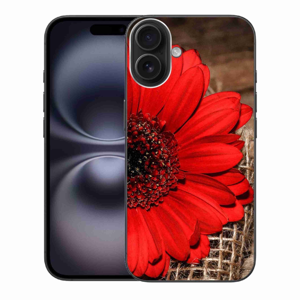 Gélový kryt mmCase na iPhone 16 Plus - gerbera