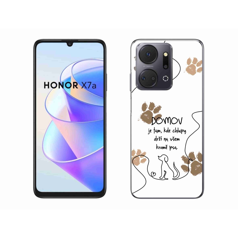 Gélový kryt mmCase na Honor X7a - psí motív biele pozadie