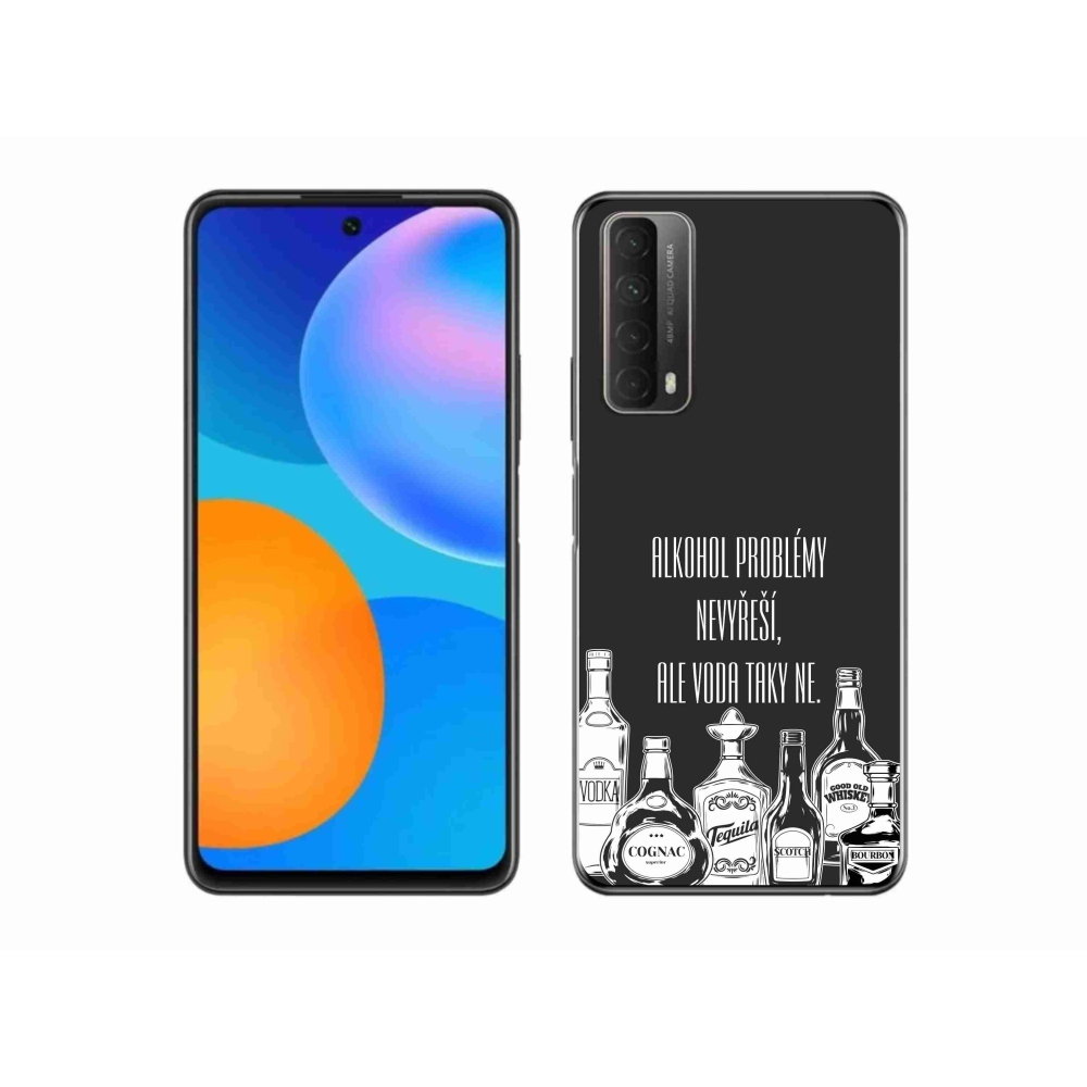 Gélový kryt mmCase na Huawei P Smart (2021) - vtipný text čierne pozadie