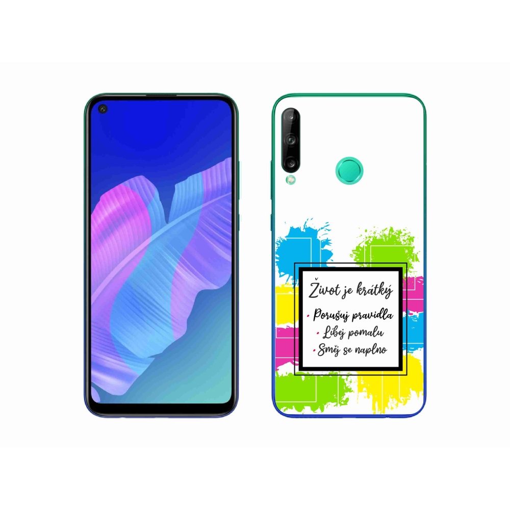 Gélový kryt mmCase na Huawei P40 Lite E - citát 5 biele pozadie