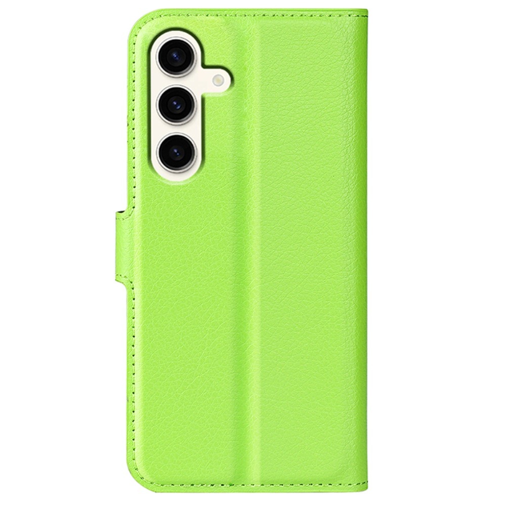 Litchi knižkové púzdro na Samsung Galaxy S24+ - zelené