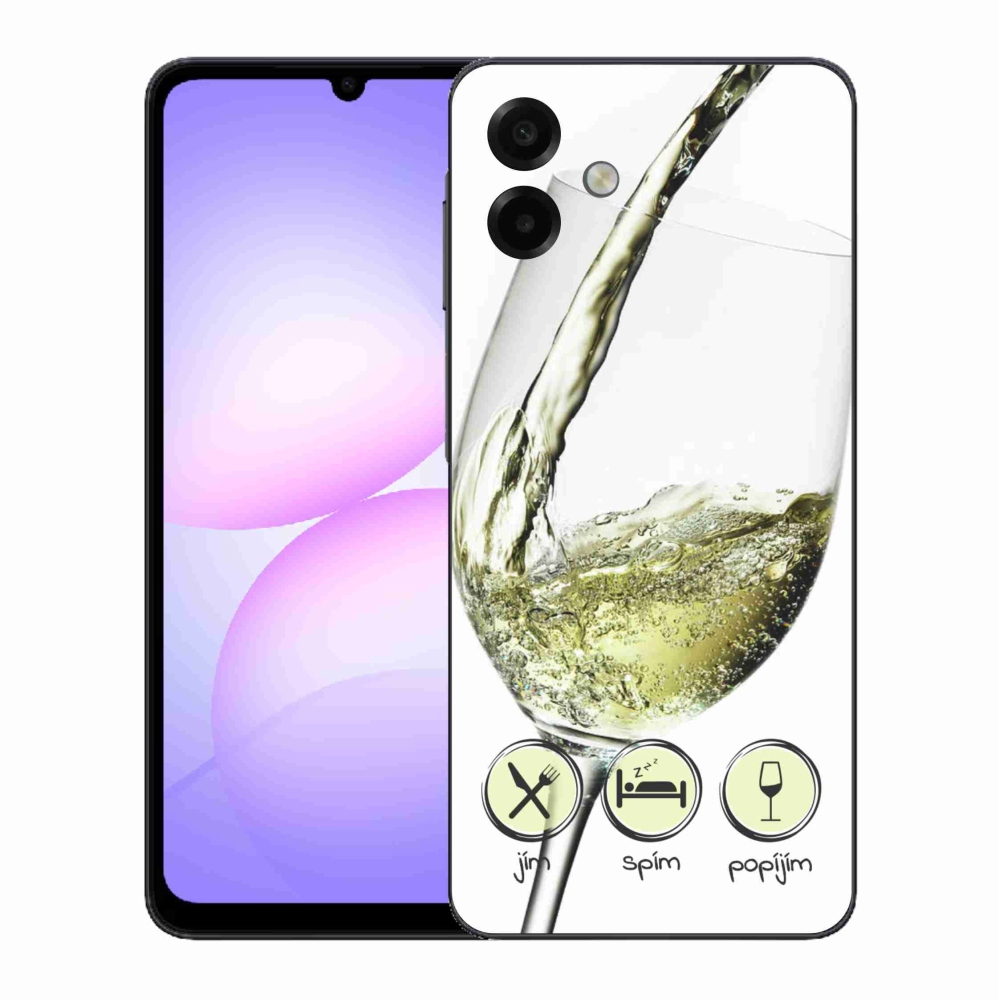 Gélový kryt mmCase na Samsung Galaxy A07 4G - pohár vína bielej