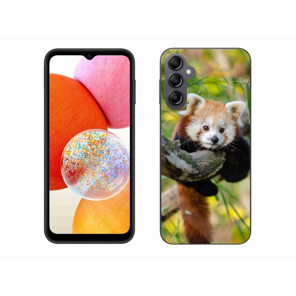 Gélový kryt mmCase na Samsung Galaxy A14 4G/5G - panda červená