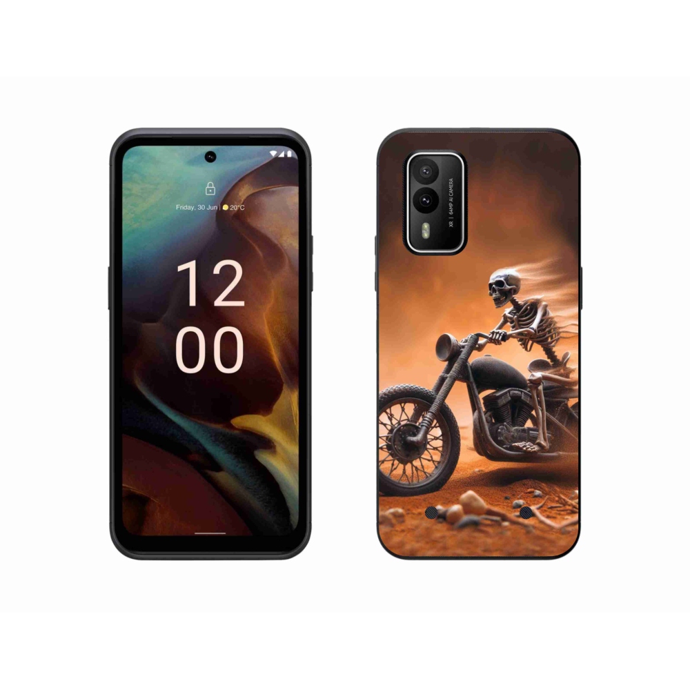 Gélový kryt mmCase na Nokia XR21 - kostra na motorke