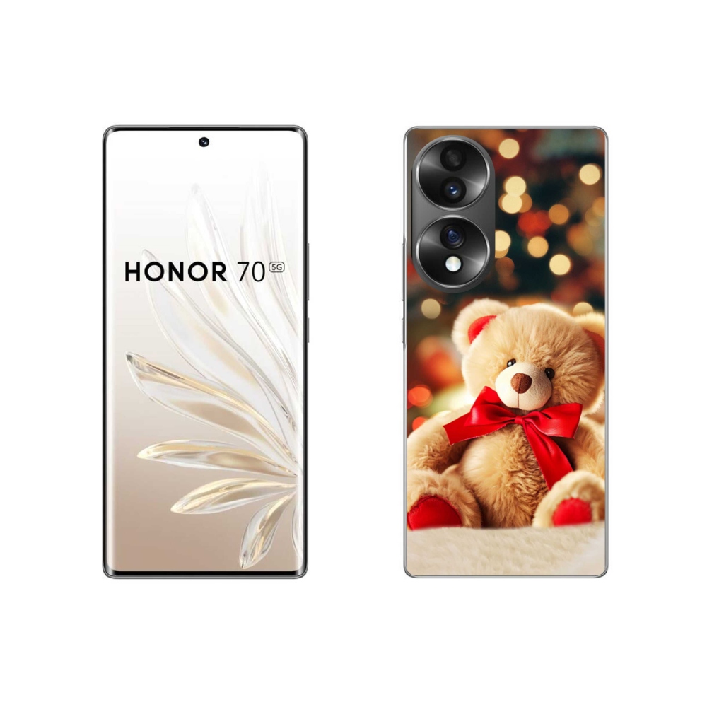 Gélový kryt mmCase na Honor 70 - plyšový medvedík