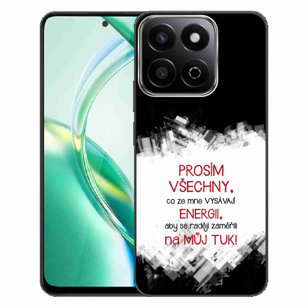 Gélový kryt mmCase na Honor 200 Smart 5G - vtipný text 1 červený