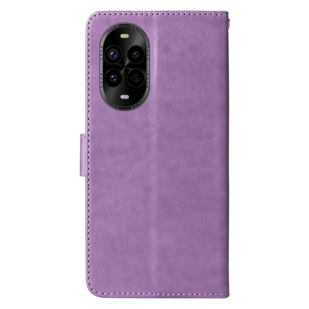 Flowery knižkové puzdro na Huawei Nova 13 Pro 5G - svetlofialové