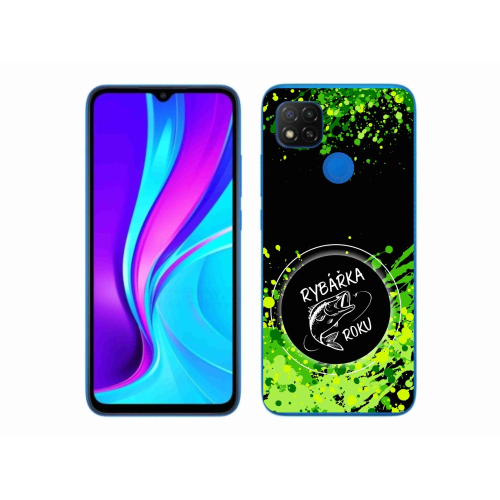 Gélový kryt mmCase na Xiaomi Redmi 9C - rybárka roku čierne pozadie