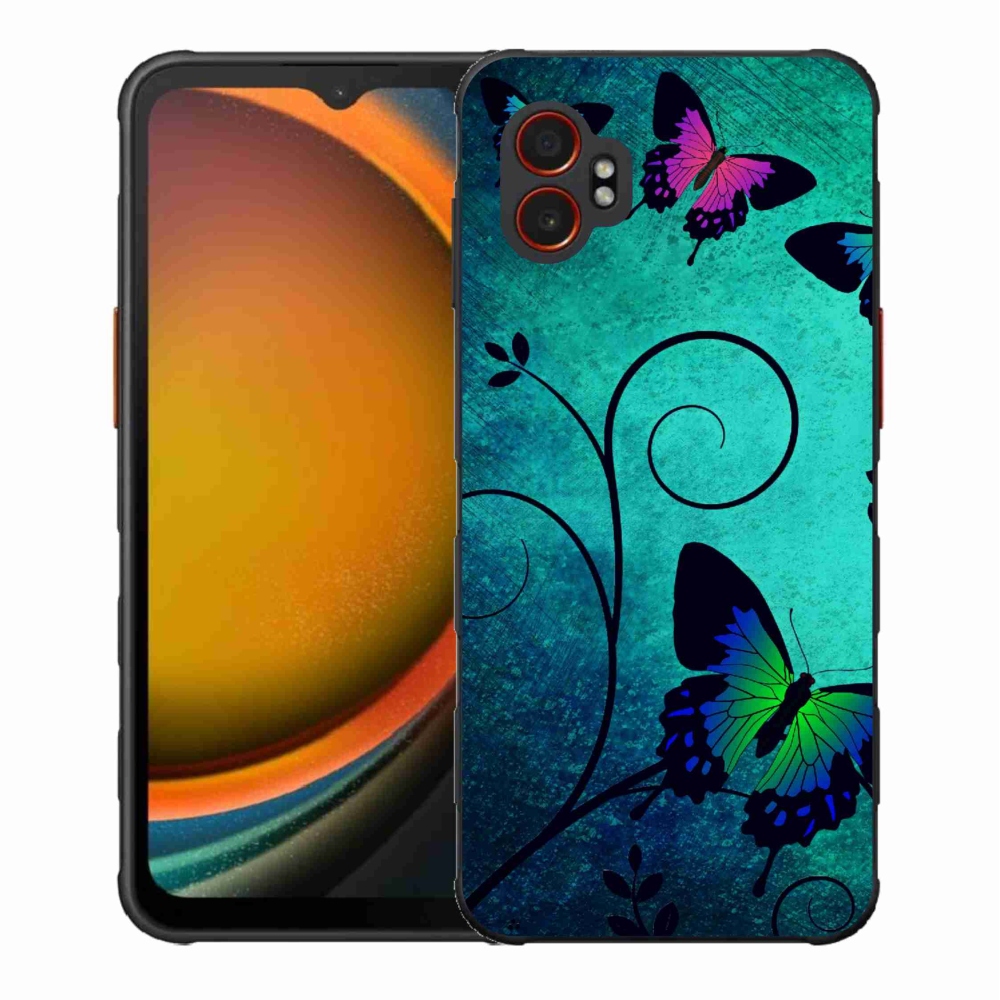 Gélový kryt mmCase na Samsung Galaxy Xcover 7 Pro - farební motýle