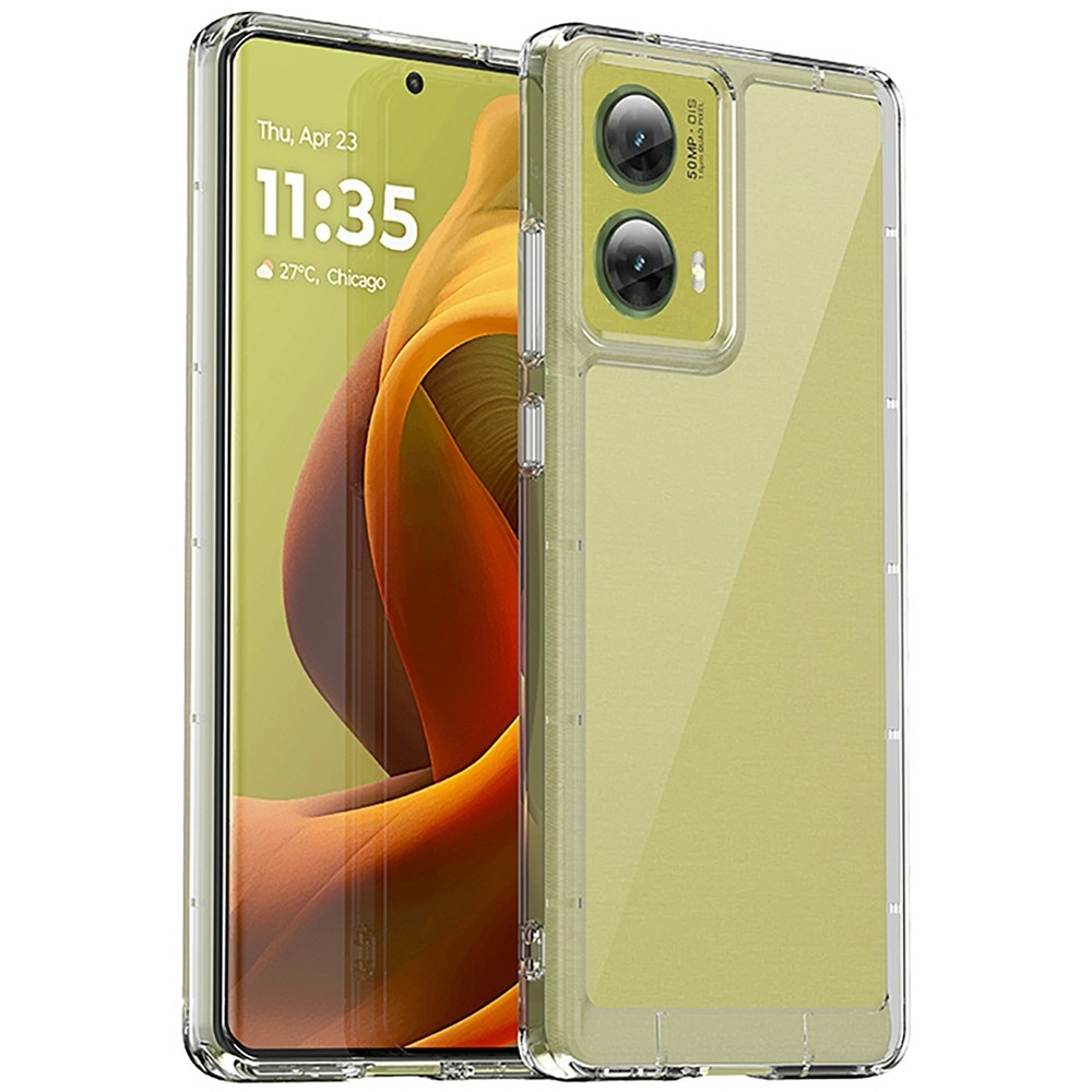Gélový obal s pevným chrbtom na Motorola Moto G85 5G - priehľadný