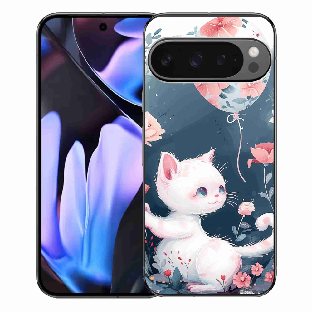 Gélový kryt mmCase na Google Pixel 9 Pro XL - mačiatko s balónikom