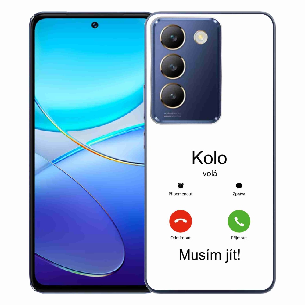 Gélový kryt mmCase na Vivo V40 SE 4G/5G - kolo volá biele pozadie
