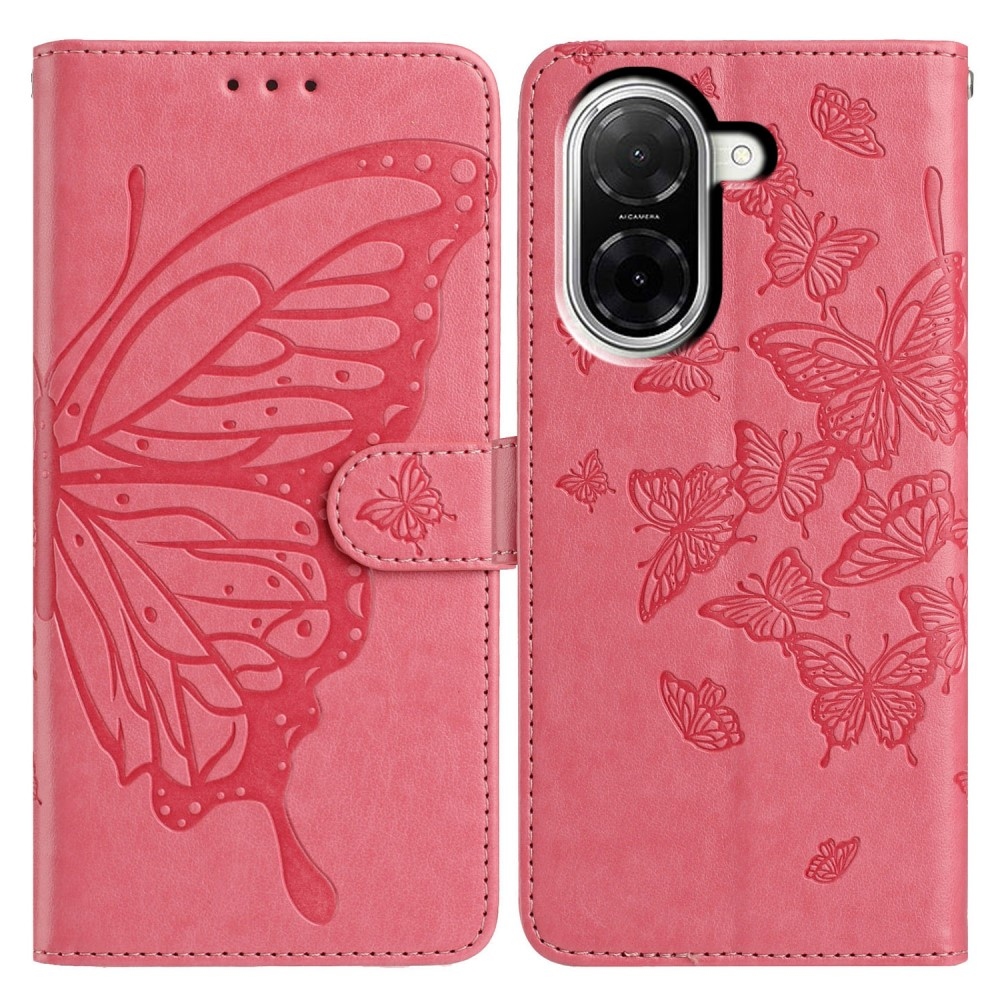Floral Butterfly knižkové púzdro na Xiaomi Redmi A5 (171.7x77.8x8.3mm) - rose