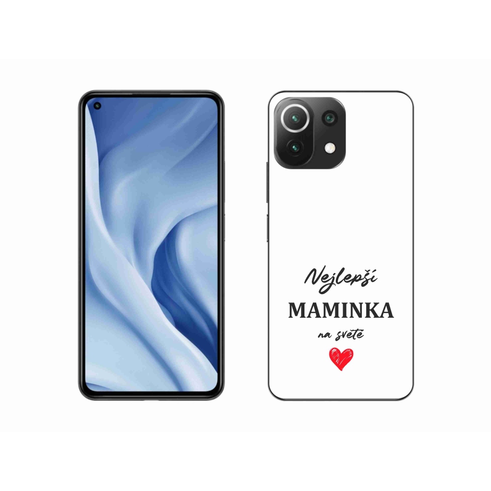 Gélový kryt mmCase na Xiaomi 11 Lite 5G NE - najlepšia mamička 1 biele pozadie