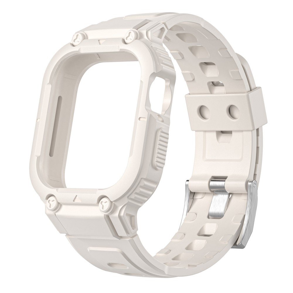 Drop ochranné silikónové puzdro s remienkom na Apple Watch Ultra 49mm - béžové