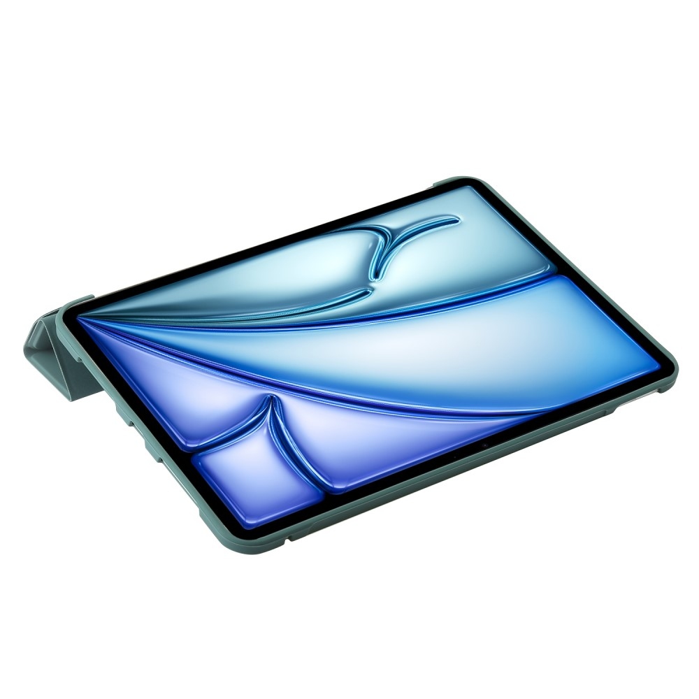 Origamis inteligentné polohovacie puzdro na tablet iPad Air 13 (2024)/(2025) - tmavozelené