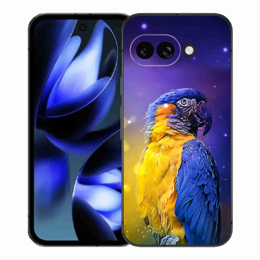 Gélový kryt mmCase na Google Pixel 9a - papagáj ara 1