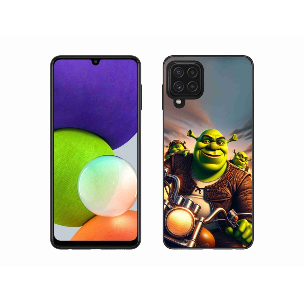 Gélový kryt mmCase na Samsung Galaxy A22 4G - shrek na motorke