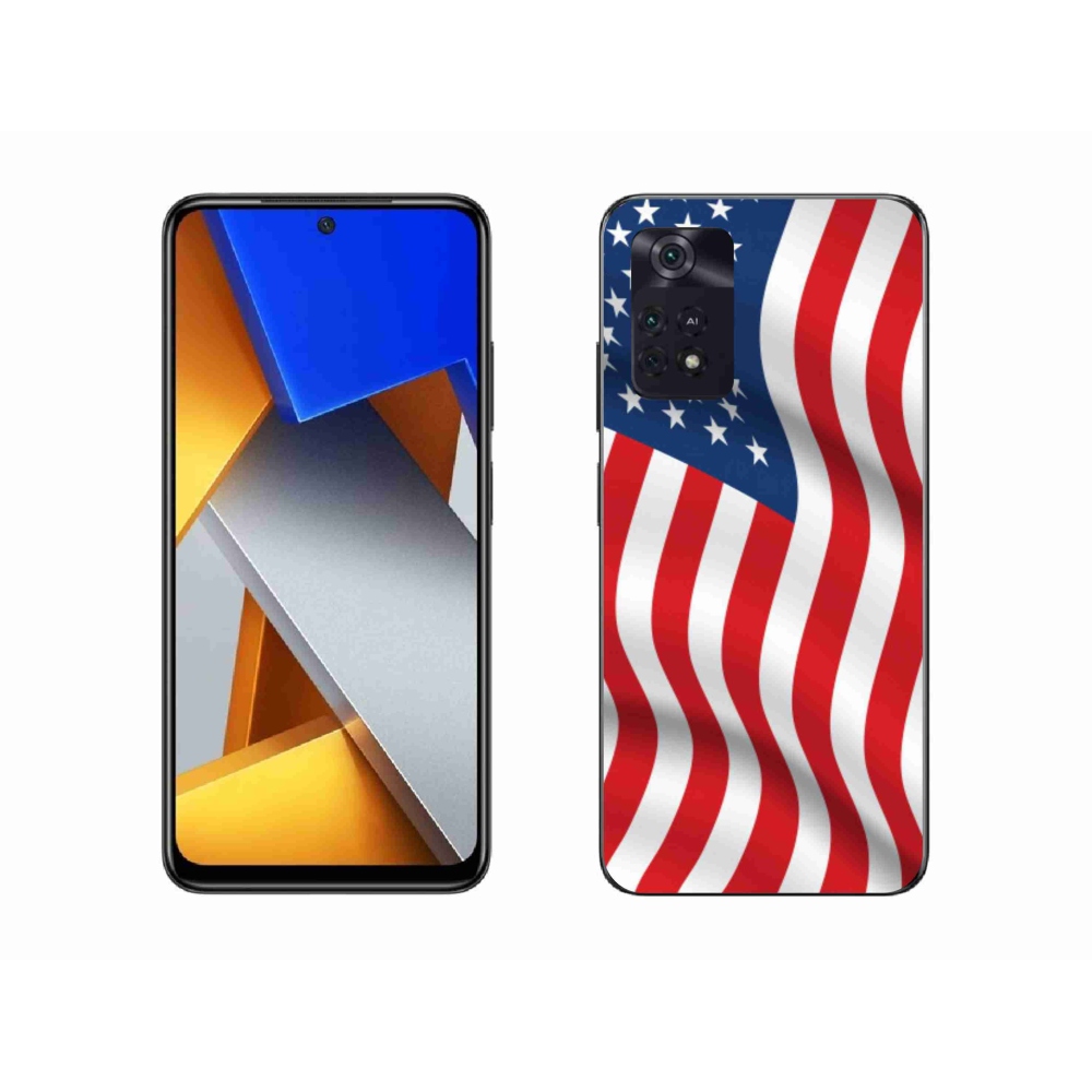 Gélový kryt mmCase na mobil Xiaomi Poco M4 Pro 4G - USA vlajka