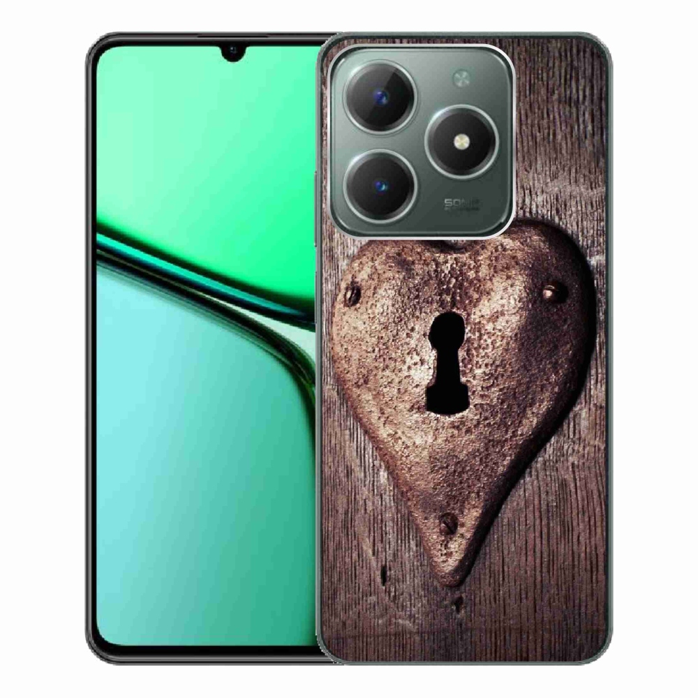 Gélový kryt mmCase na Realme C61 - zámok v tvare srdca