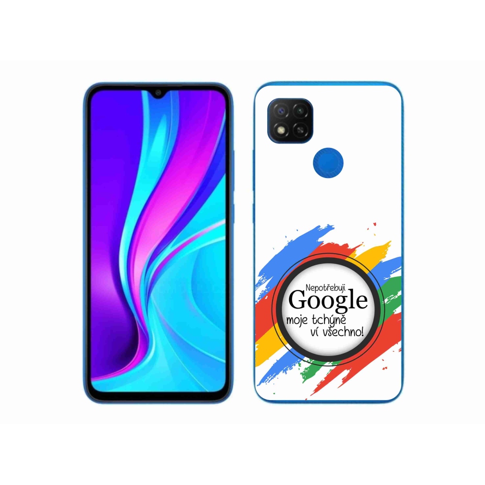 Gélový kryt mmCase na Xiaomi Redmi 9C - svokra vie všetko biele pozadie