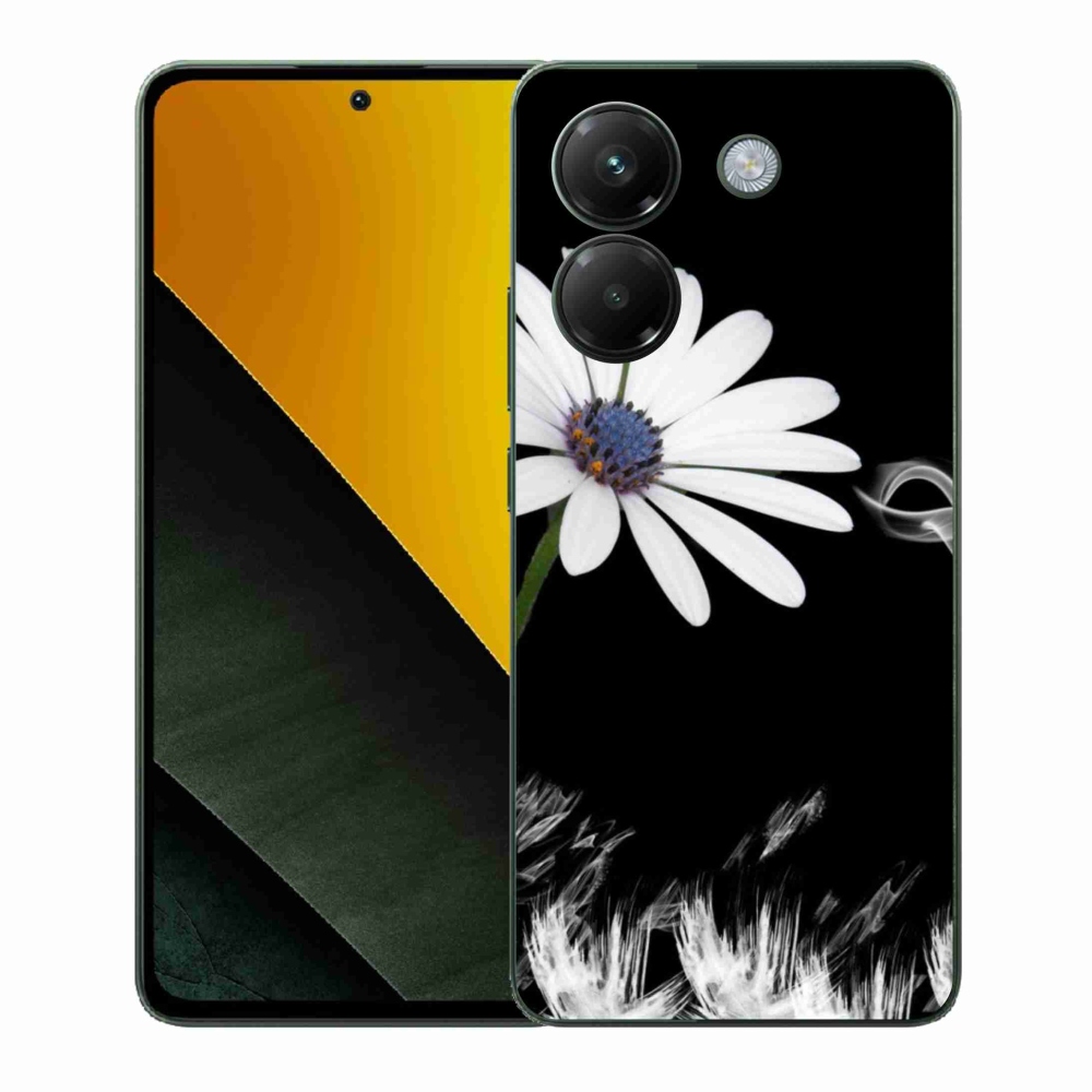 Gélový kryt mmCase na Xiaomi Poco M7 Pro 5G - biela kvetina