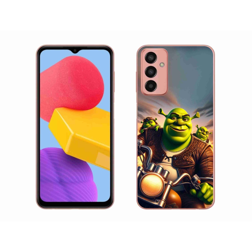 Gélový kryt mmCase na Samsung Galaxy M13 - shrek na motorke