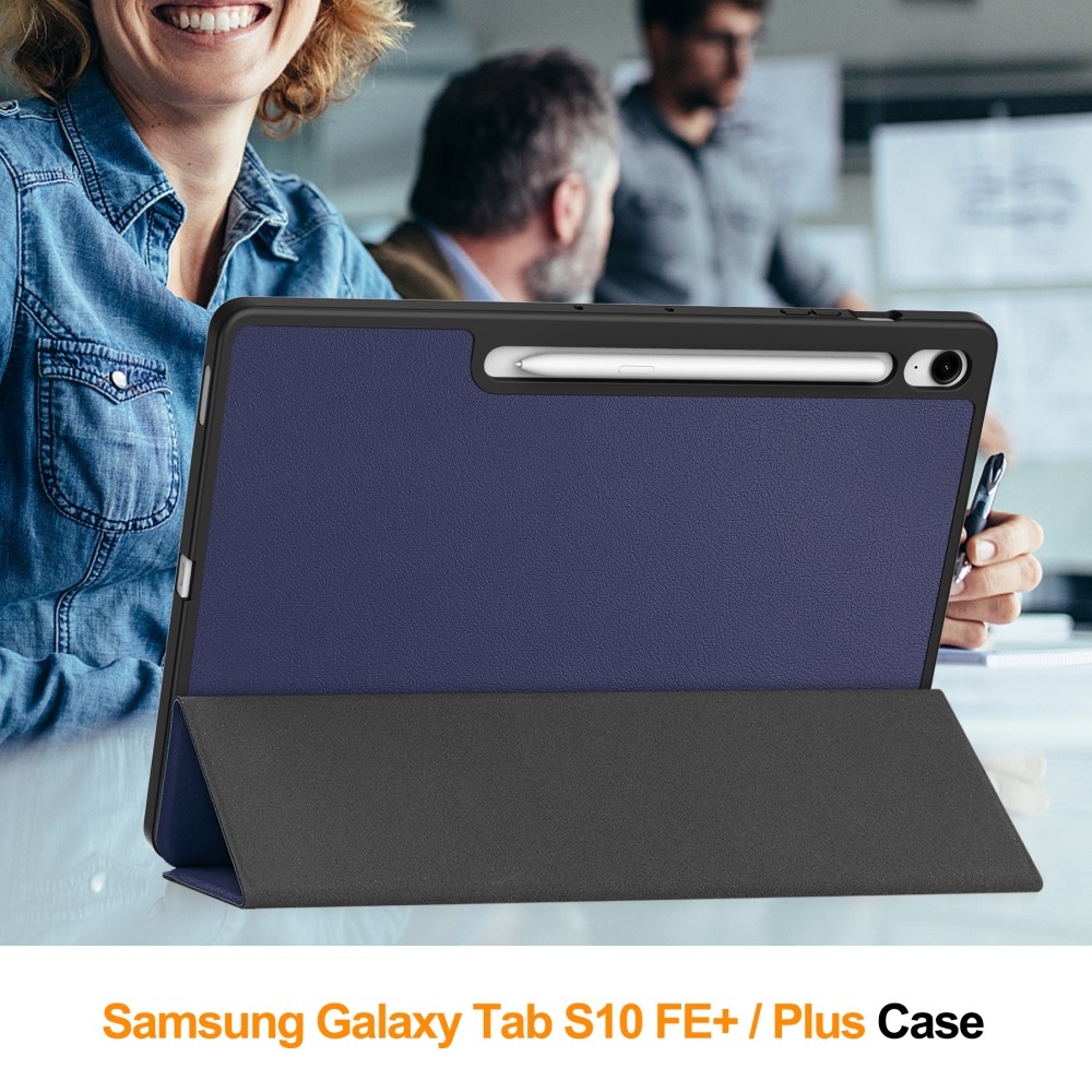 Casy inteligentné zatváracie púzdro na Samsung Galaxy Tab S10 FE+ - tmavomodré