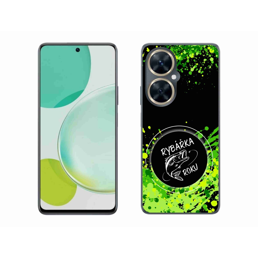 Gélový kryt mmCase na Huawei Nova 11i - rybárka roku čierne pozadie