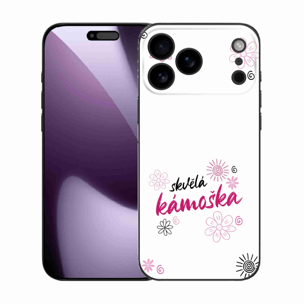 Gélový kryt mmCase na iPhone 17 Pro Max - skvelá kamoška biele pozadie
