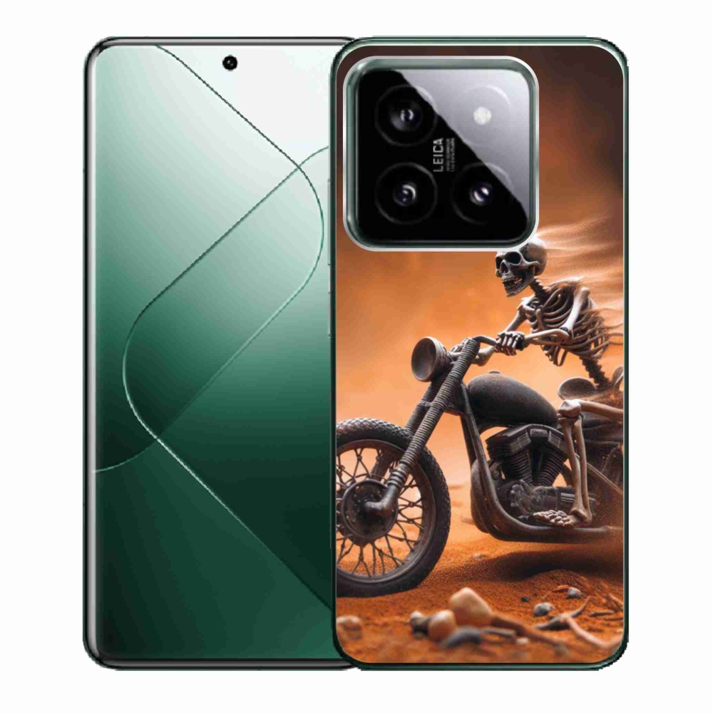 Gélový kryt mmCase na Xiaomi 14 - kostra na motorke